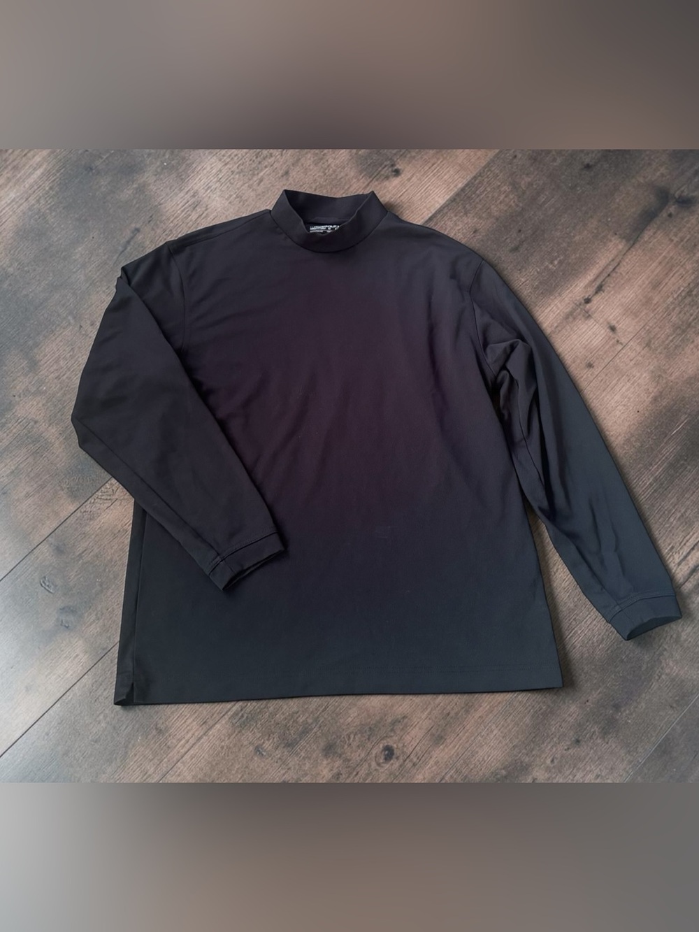 Nike Golf NikeFIT Dry Mens Medium Black Mock Neck Long Sleeve Golf Shirt